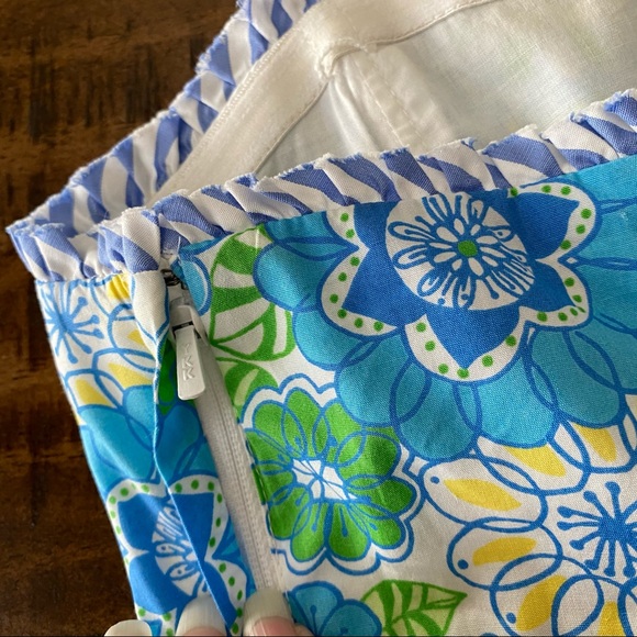 Lilly Pulitzer Strapless Top Hidden Zebra Floral 2 - Picture 9 of 12